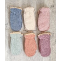 Підліткові рукавички на хутрі для дівчат, 6-12 років