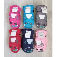 Болоневі рукавички на флісі мікс хлопчик/дівчинка, 4-7 років