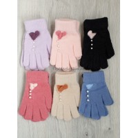 Підліткові рукавиці одинарні для дівчаток, сенсорні, 8-16 років