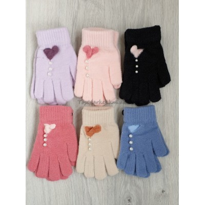 Підліткові рукавиці одинарні для дівчаток, сенсорні, 8-16 років