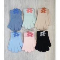 Дитячі рукавиці одинарні для дівчаток, 1-4 роки