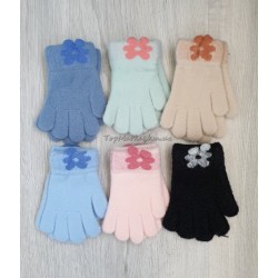 Дитячі рукавиці одинарні для дівчаток, 1-4 роки