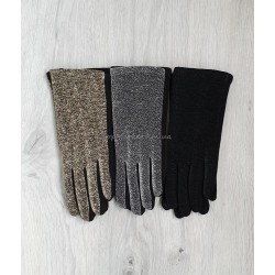 Трикотажні жіночі рукавиці з люрексовою ниткою
