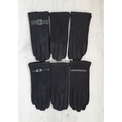 Замшево-трикотажні жіночі рукавиці, набір моделей