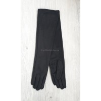 Довгі замшеві жіночі рукавиці