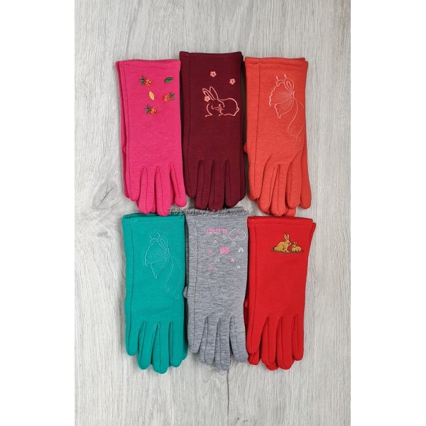 Підліткові трикотажні рукавиці на флісі для дівчат 6-15 років