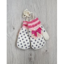 Дитячі рукавички для дівчаток на махрі, 3-5 років