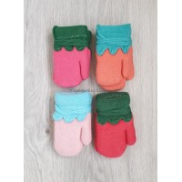 Дитячі рукавички для дівчаток на хутрі, 0-2 роки