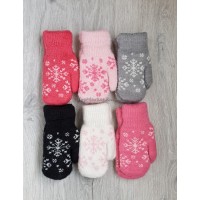 Підліткові ангорові рукавички на хутрі для дівчат, 8-15 років