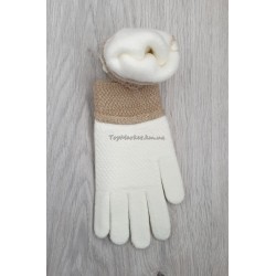 Одинарні однотонні рукавиці для дівчаток, 5-8 років