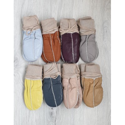 Дитячі дубльончаті рукавички на хутрі, 4-7 років