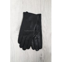 Чоловічі рукавиці з натуральної шкіри на шерсті - модель класика