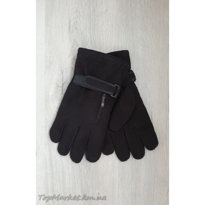 Подвійні флісові чоловічі рукавиці на хутрі №16-6