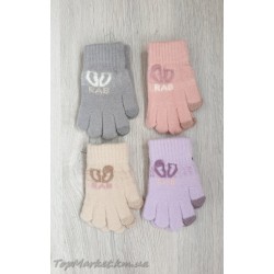 Одинарні рукавиці для дівчаток №25-30, 4-6 років