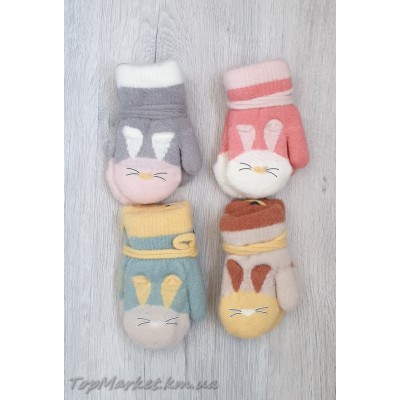 Рукавички на хутрі мікс хлоп/дівч №25-39, 2-4 роки