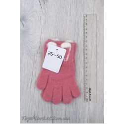 Одинарні рукавиці для дівчаток №25-50, 2-4 роки