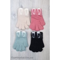 Одинарні рукавиці для дівчаток №25-50, 2-4 роки