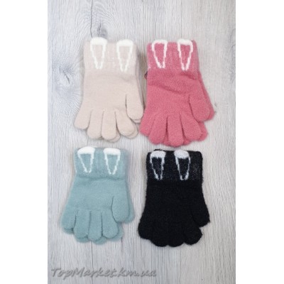 Одинарні рукавиці для дівчаток №25-50, 2-4 роки