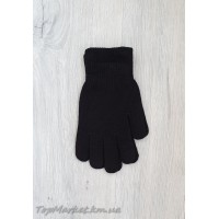 Одинарні в'язані чоловічі рукавиці №3-4, середній розмір