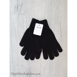 Одинарні в'язані чоловічі рукавиці №3-4, середній розмір