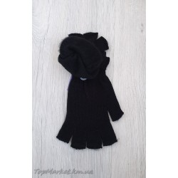 Чоловічі одинарні рукавиці без пальців №3-5