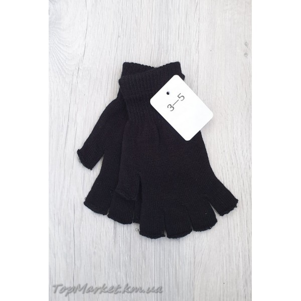 Чоловічі одинарні рукавиці без пальців №3-5