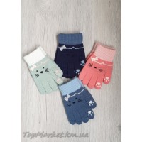 Одинарні рукавиці мікс хлоп/дівч №7-36А, 1-3 роки