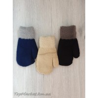 Подвійні рукавички мікс хлоп/дівч №7-38А, 7-12 років