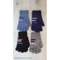 Одинарні рукавиці для хлопчиків №7-40А, 4-6 років