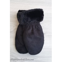 Жіночі дубльончаті рукавички на хутрі Жіночі дубльончаті рукавички на хутрі