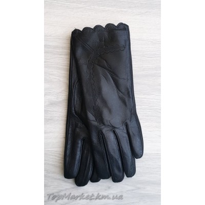 Жіночі шкіряні рукавиці на хутрі кролика Жіночі шкіряні рукавиці на хутрі кролика