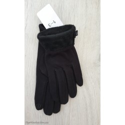 Трикотажні жіночі рукавиці на флісі №1-3 - модель "класика"