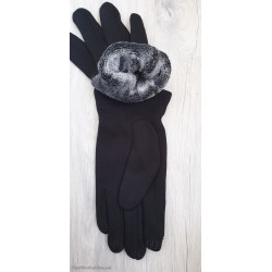 Трикотажні чоловічі рукавиці на махрі №1-30 - модель "резинка"