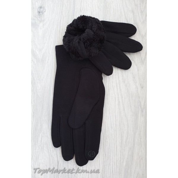 Чоловічі рукавиці з пальтової тканини на хутрі №1-4