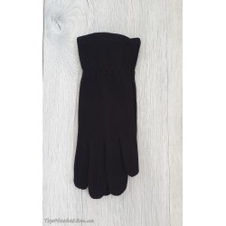 Жіночі рукавиці з пальтової тканини на флісі №1-2 - модель "резинка"