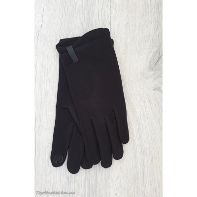 Жіночі рукавиці з пальтової тканини на хутрі №1-5 - модель "декор"