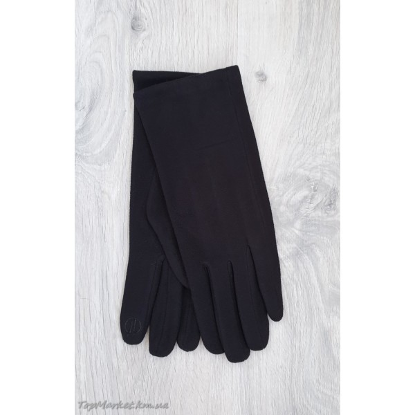 Жіночі рукавиці з пальтової тканини на флісі №1-53 - модель "класика"