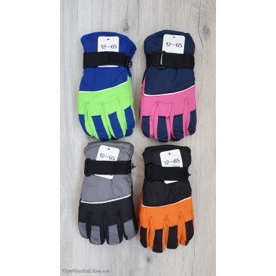 Балонові рукавиці на флсі мікс хлоп/дівч №12-65, 6-8 років