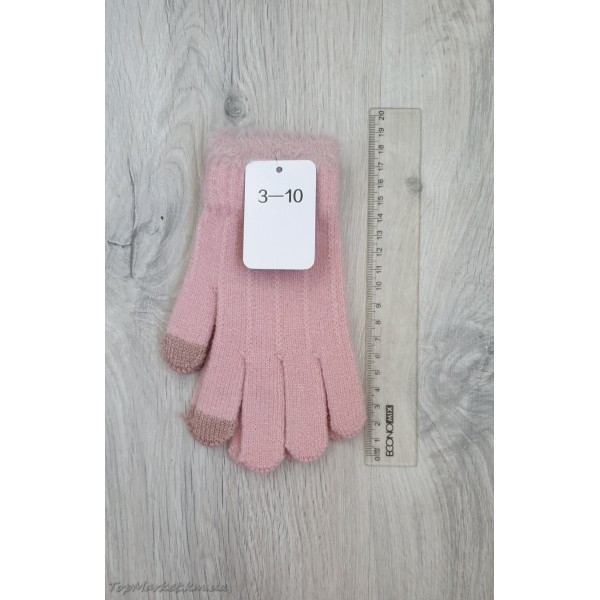 Одинарні рукавиці для дівчаток №3-10, 7-12 років