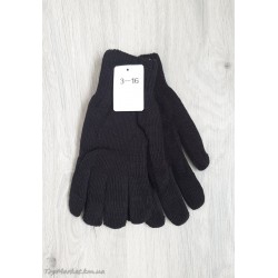 Чоловічі/жіночі в'язані подвійні рукавиці №3-16, середній розмір
