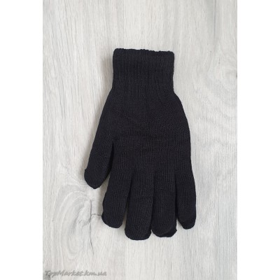 Чоловічі/жіночі в'язані подвійні рукавиці №3-16, середній розмір