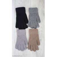 Жіночі в'язані рукавиці одинарні №3-8