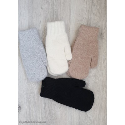 Дорослі/підліткові ангорові рукавички на хутрі №5-60