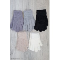 Підліткові ангорові рукавиці одинарні №5-65, 8-18 років 