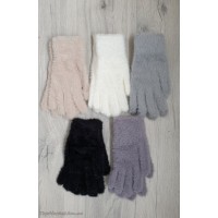 Жіночі ангорові рукавиці одинарні №5-66