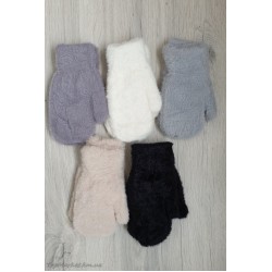Підліткові ангорові рукавички для дівчаток на хутрі №5-67, 8-14 років