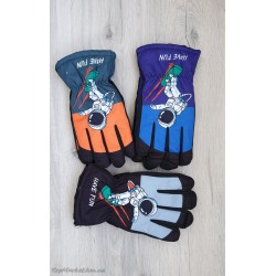 Балонові рукавиці на хутрі для хлопчиків №6-7, 9-14 років
