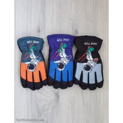 Балонові рукавиці на хутрі для хлопчиків №6-7, 9-14 років