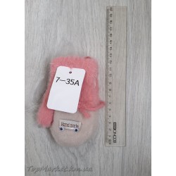 Ангорові рукавички на хутрі для дівчаток №7-35А, 1-3 роки