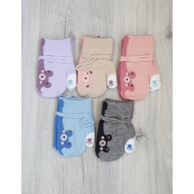 Одинарні рукавички мікс хлоп/дівч №25-100, 1-3 роки